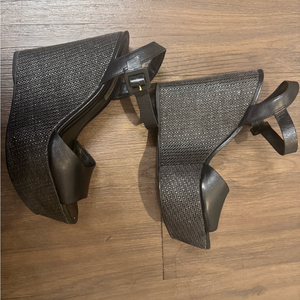 Brand New Steve Madden All Black Wedges